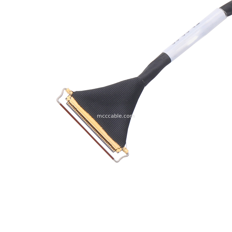 مونتاژ کابل Lvds سفارشی 40 پین کابل lvds 0.5 میلی متری Pitch lcd lvds کانکتور میکرو کواکسیال نوع جفت گیری افقی