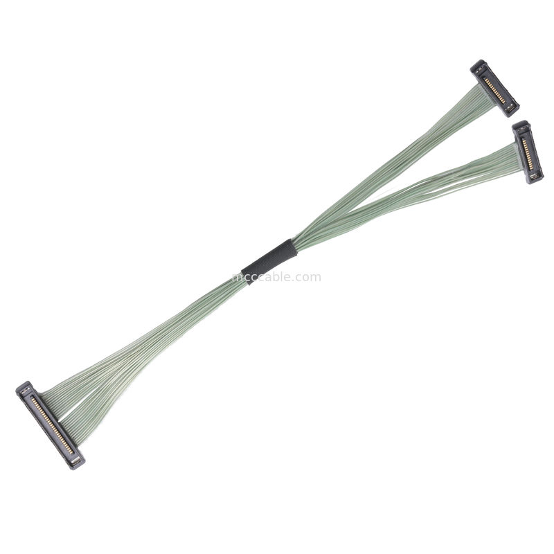 35P Micro Coaxial Cable 20380-035t-06 Lvds Connector 0.4mm زاویه راست پیچ