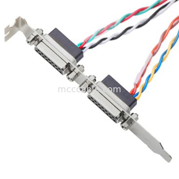 2 جفت کابل Lvds Db15 کانکتور زن 15 پین 205205-2 برق به 40 پین