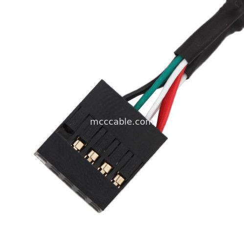 HSG 100mm Length Wire Harness Cable Assembly 2 × 5 Pin Black to PHD-2 × 5P