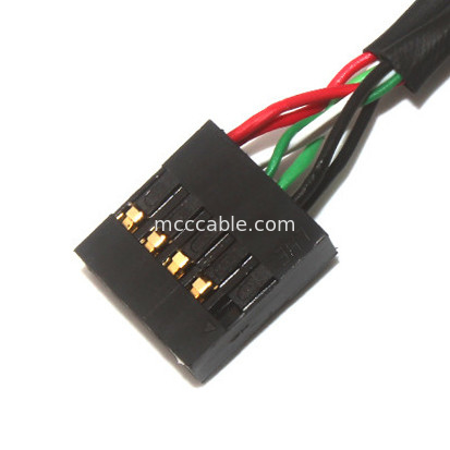 10 پین 30AWG مونتاژ کابل پیچ Molex 2.54 میلی متر 150 میلی متر طول Molex 22-55-2101