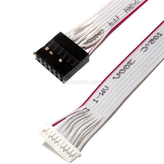کابل روبان انعطاف پذیر تخت IDC 12 PIN DF19 تا JST RF برای کابل برق PCBA