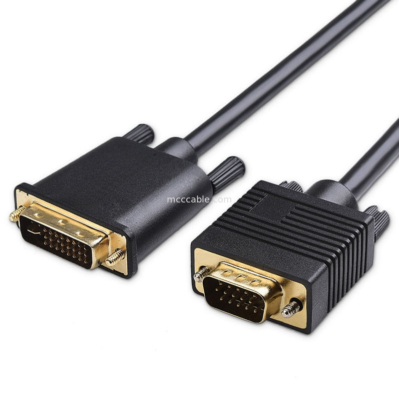 ROHS DVI-I 24+5 پین به کابل VGA LVDS LCD مونتاژ کانکتور OEM / ODM