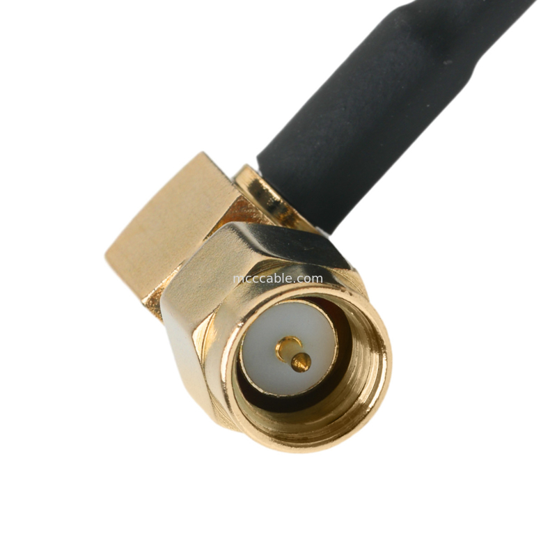 Ip67 Rohs کابل کوکسال سفارشی Ra Sma پلاگین زاویه راست پلاگین Rg316 Oem / Odm