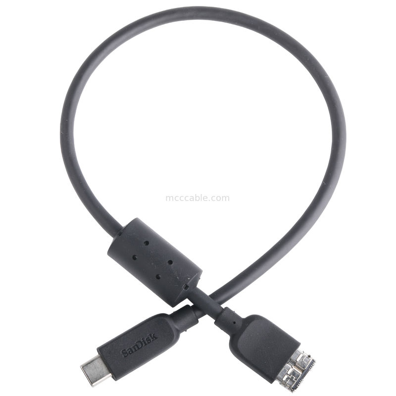 Rohs External Hard Drive Cable USB-C به مایکرو USB 3.1 Gen 2 10 گیگابایت در ثانیه طول سفارشی