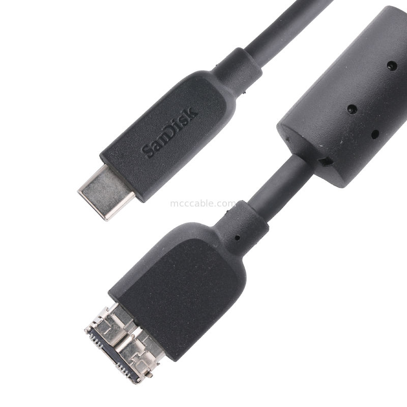 Rohs External Hard Drive Cable USB-C به مایکرو USB 3.1 Gen 2 10 گیگابایت در ثانیه طول سفارشی