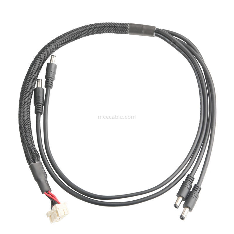 کابل کانکتور 1-1971905-4 HSG*1PCS و به DC پلاگ 2.5*5.5mm Solder Type PVC ظاهر قالب بندی