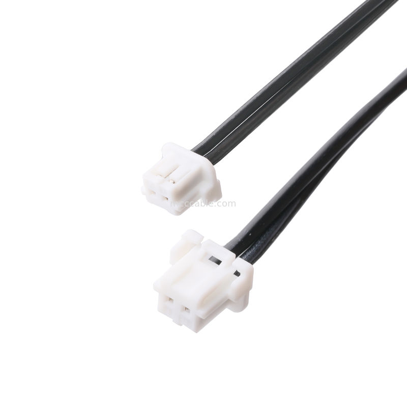 DC پلگ 2.1 * 5.5mm نوع پلوپز PVC شکل گیری ظاهر 90 زاویه به آغوش سفید 2P MOLEX F