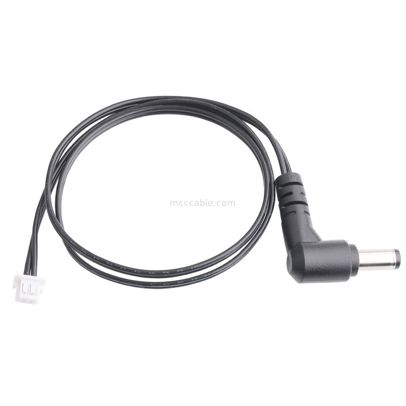 DC پلگ 2.1 * 5.5mm نوع پلوپز PVC شکل گیری ظاهر 90 زاویه به آغوش سفید 2P MOLEX F