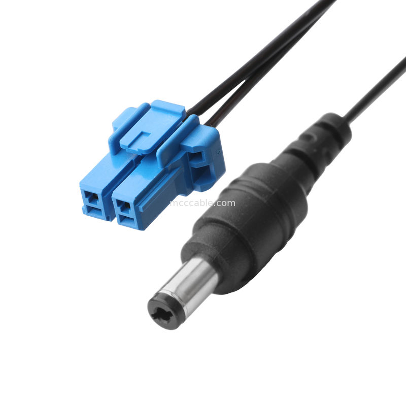 DC Plug 2.1*5.5mm Solder Type PVC شکل گیری به TE Blue Housing 2P کانکتور کابل زنانه