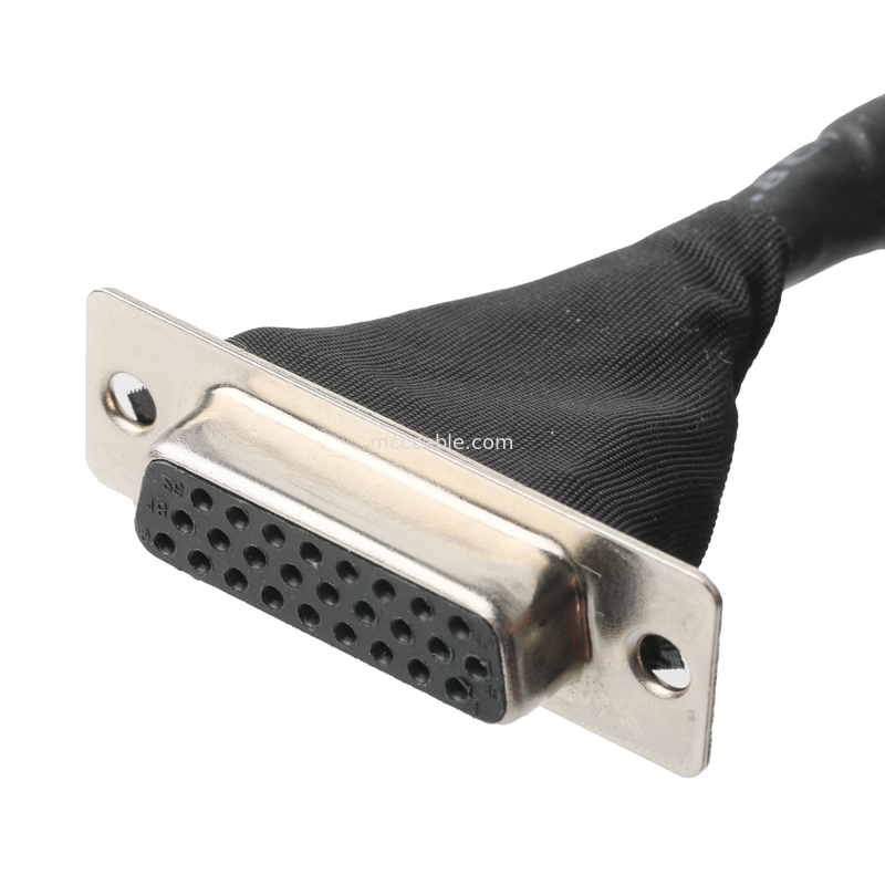 مجموعه کابل Lvds  DF13-40Pin Pitch 1.25mm به HD-SUB 26P FEMALE SLODER UL 1007 20AWG کابل OEM / ODM