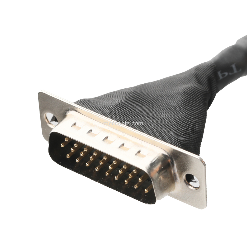 مجموعه کابل LVDS JAE FI-RE51HL 51Pin به HD-SUB 26P مرد SLODER UL 1007 20AWG کابل OEM / ODM