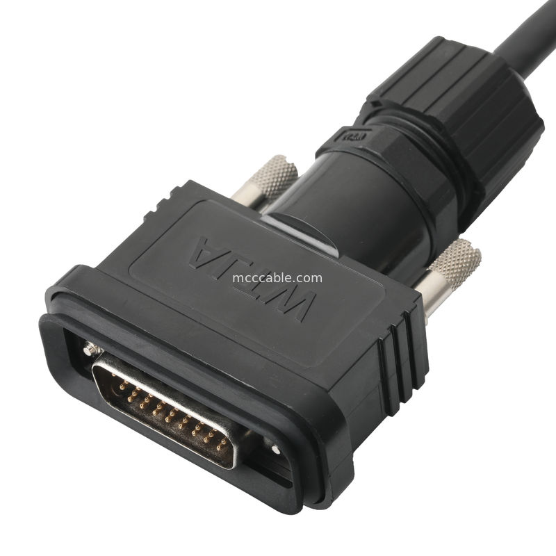 مجموعه کابل LVDS ROHS HDB-26BMMA-SL7001 مرد به HDB-26BFFA-SL7001 زن طول سفارشی OEM / ODM