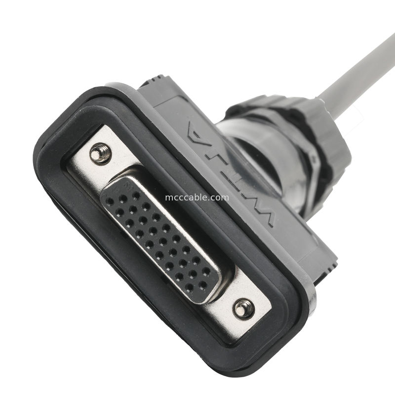 مجموعه کابل LVDS ROHS HDB-26BMMA-SL7001 مرد به HDB-26BFFA-SL7001 زن طول سفارشی OEM / ODM