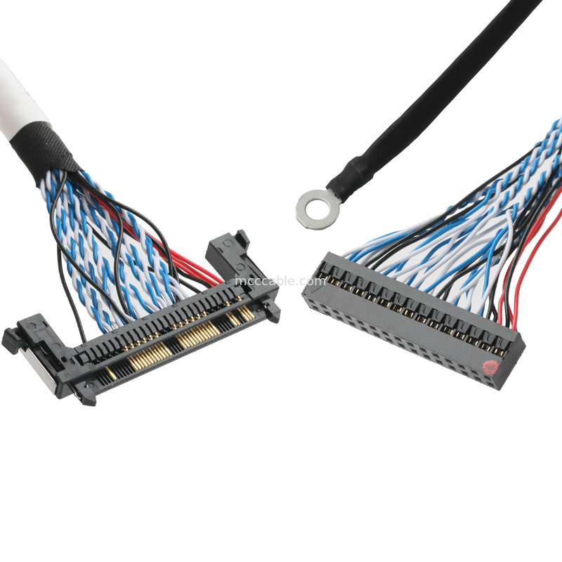 مجموعه کابل LVDS JAE FI-RE51HL 51Pin تا DP2.0 30Pin یا EGN UL 1571 28AWG کابل OEM / ODM