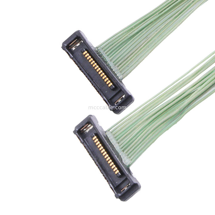 35P Micro Coaxial Cable 20380-035t-06 Lvds Connector 0.4mm زاویه راست پیچ