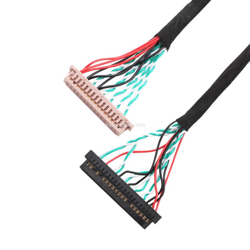 کانکتور نمایشگر lvds 30 پین LVDS Cable WL1258h-20P TO  DF13-2