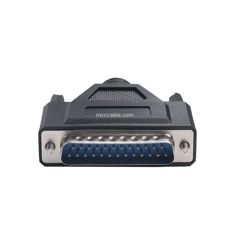 اتصال دهنده CLEAR PVC 30P D-SUB FEMALE به GX12 M12-2P اتصال دهنده های تجمع کابل سفارشی OEM / ODM