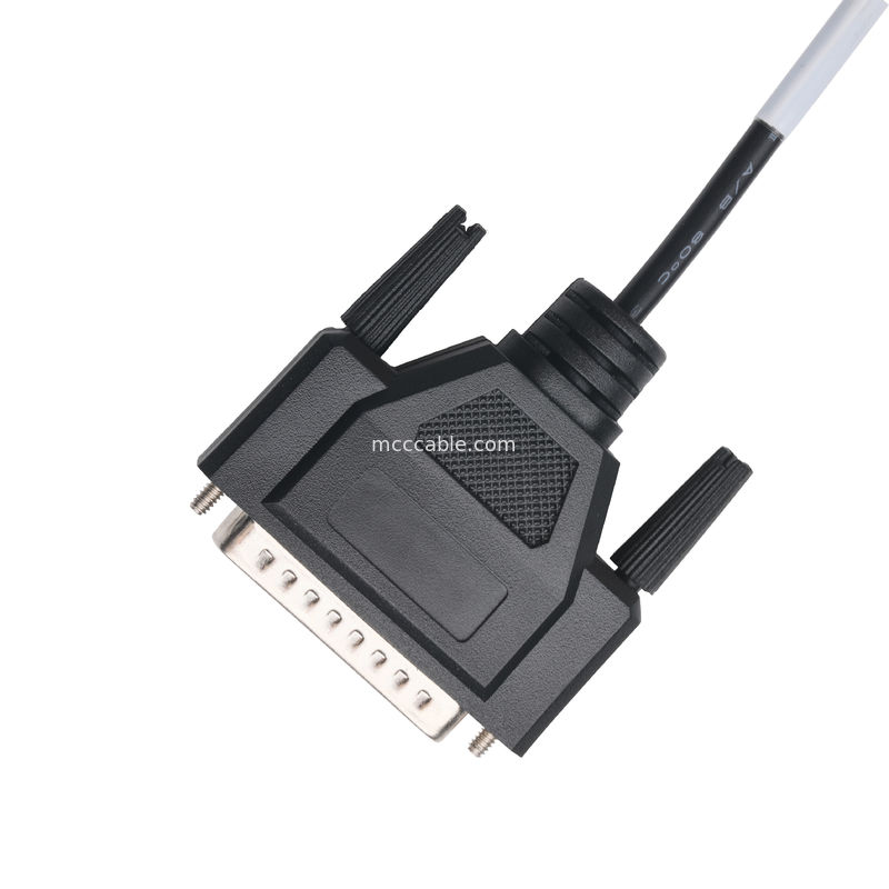 اتصال دهنده CLEAR PVC 30P D-SUB FEMALE به GX12 M12-2P اتصال دهنده های تجمع کابل سفارشی OEM / ODM