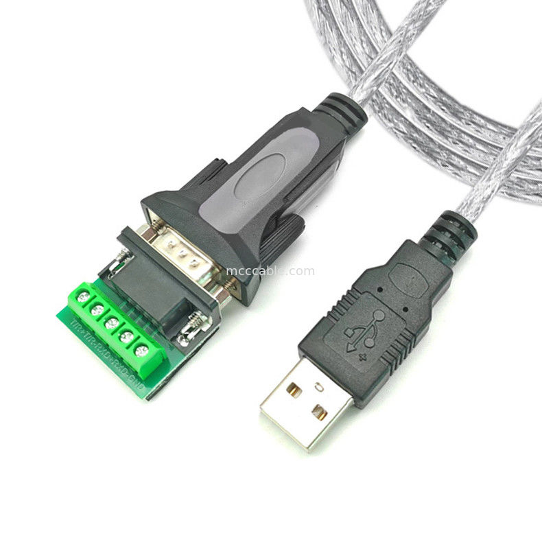 USB-A به RS485 پورت سریال DB9 کابل سیگنال دیجیتال صنعتی، پشتیبانی از سفارشی سازی رابط مختلف