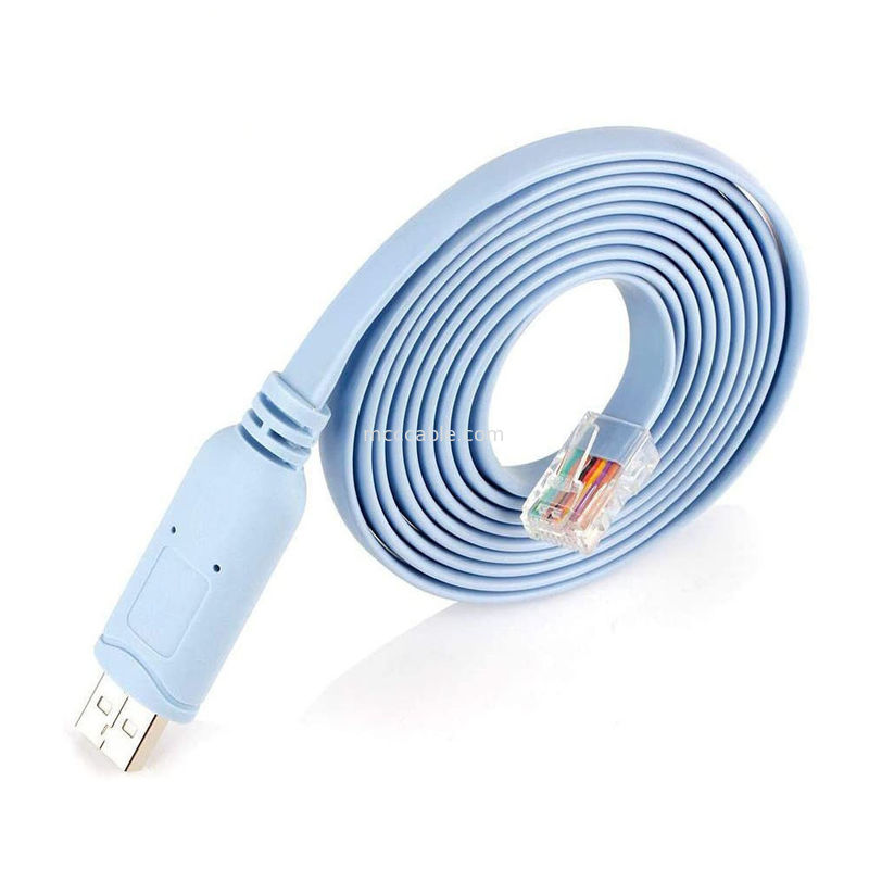 کانکتور ربات سفارشی صنعتی USB به RJ45 به 8P8C سر کریستال به RS232 کابل کنترل سوئیچ پورت سریالی