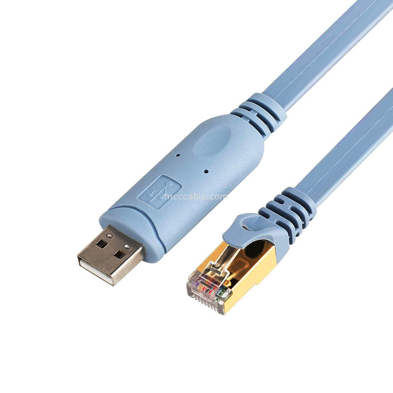 کانکتور ربات سفارشی صنعتی USB به RJ45 به 8P8C سر کریستال به RS232 کابل کنترل سوئیچ پورت سریالی