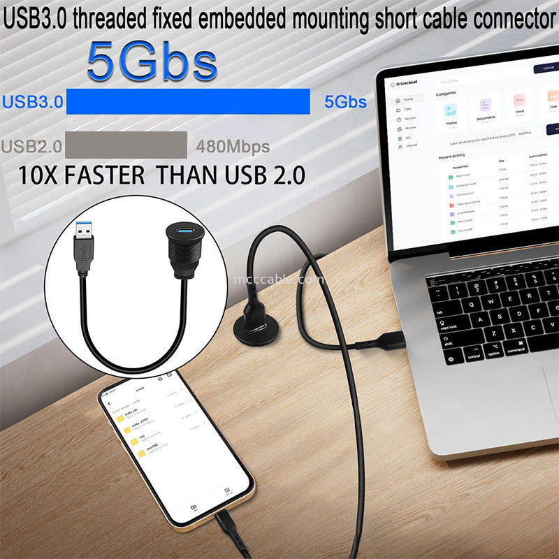 USB3.0 لوله ی سفارشی USB3.0 لوله ی دایره ای USB3.0 از ماده به مرد