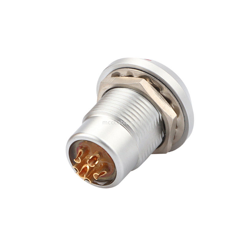 اتصال کننده ی خود قفل کننده ی فشار-کشان کنتاکتورهای دایره ای سری B Z8 6Pin زنانه