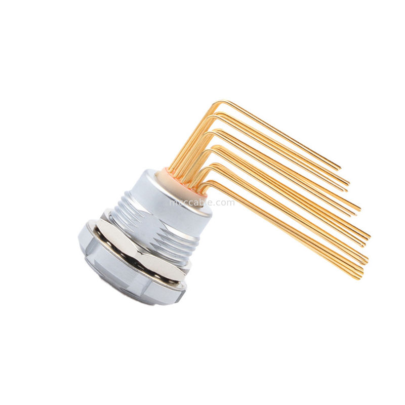 کانکتور دایره ای ضد آب Z2 26Pin Double Nut 90° Angle Pin Core داخلی و خارجی