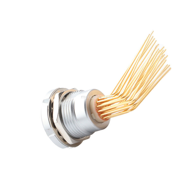 کانکتور دایره ای ضد آب Z2 26Pin Double Nut 90° Angle Pin Core داخلی و خارجی