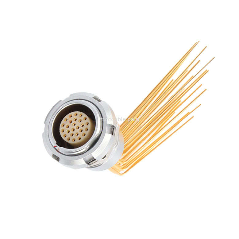 کانکتور دایره ای ضد آب Z2 26Pin Double Nut 90° Angle Pin Core داخلی و خارجی