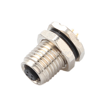 اتصال دایره ای کد M5-A 4Pin سری ضد آب زنانه با فلانج پانل M5 سوکت مرد PCB