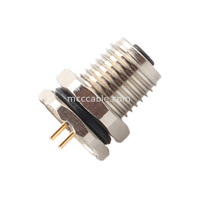 اتصال دایره ای کد M5-A 4Pin سری ضد آب زنانه با فلانج پانل M5 سوکت مرد PCB
