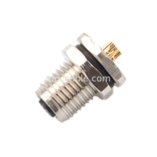 کانکتور ضد آب صنعتی دایره ای M5 کد-A 4Pin Panel Flange PCB سوکت زنانه IP67
