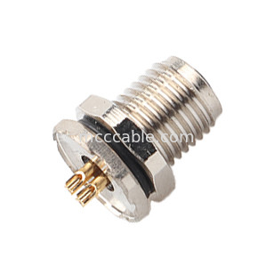 کانکتور ضد آب صنعتی دایره ای M5 کد-A 4Pin Panel Flange PCB سوکت زنانه IP67