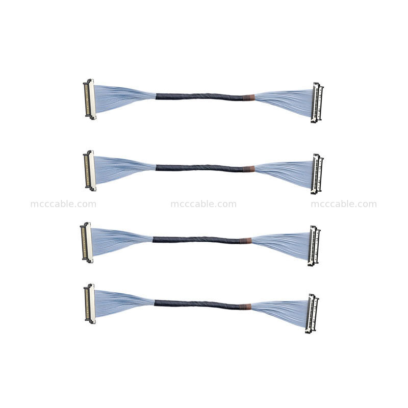 0.4mm USL20-30SS-050C Micro Coax Cable مقاومت در برابر شوک و ارتعاش در درجه نظامی برای دوربین های تاکتیکی