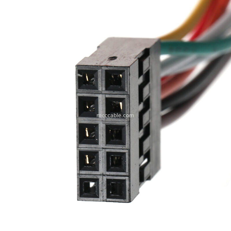 مونتاژ کابل پنل جلویی 10 پین 2.54 میلی‌متری Molex برای کاربردهای سفارشی OEM