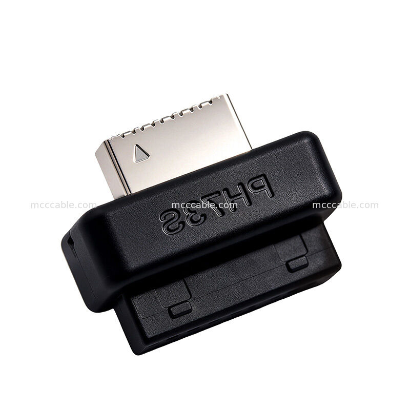 USB 3.0 19 Pin to Vertical USB Type E Front Panel Adapter Molded One Piece Construction