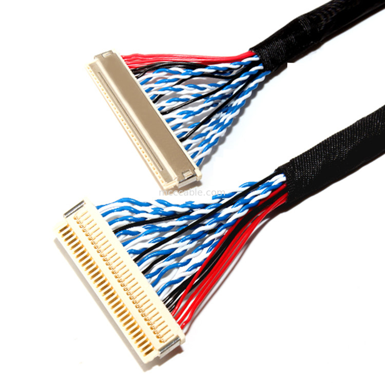 FI X30H Lvds 30 پین 30 32 36 AWG JAE کانکتور برای پنل ال سی دی کانکتور صفحه نمایش lvds