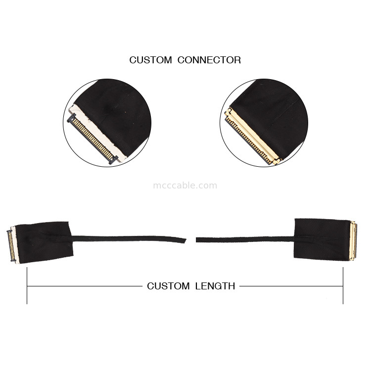 30 پین 0.5mm Pitch LVDS EDP کابل 20453-230t-03 تا Kel Usl20-30s