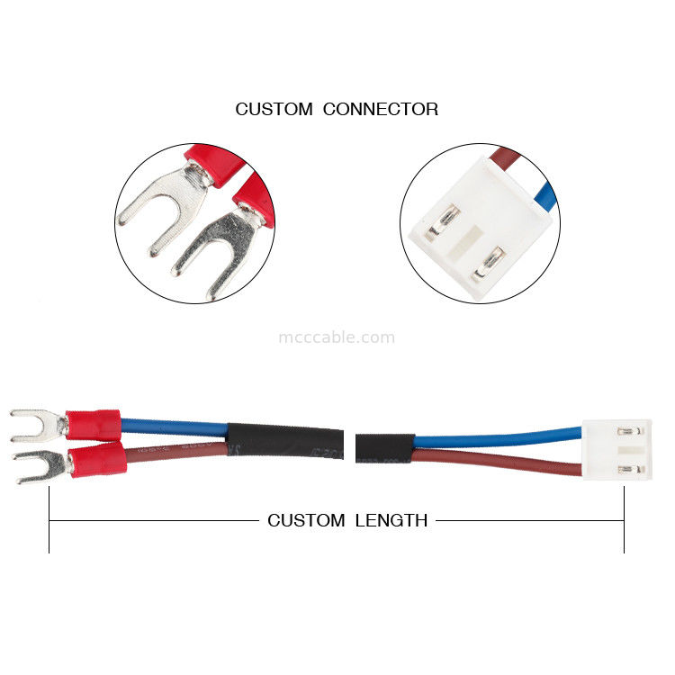 سیم اتصال 3.96 میلی متری پیچ سفارشی کابل اتصال 2 پین JST VHR-3N به SVL1.25-3.5 lvds