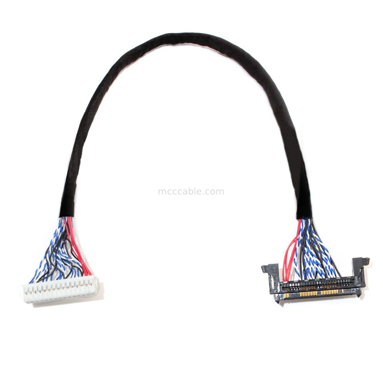 26AWG Lcd LVDS Cable Assembly 1.0mm Pitch JAE Fix-30ssl-Hf To  Df13 EDP