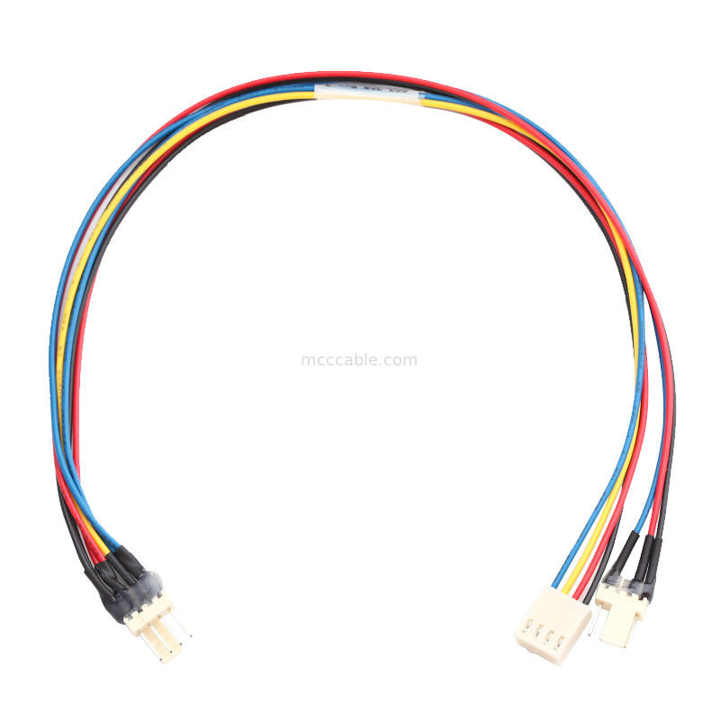 JST JH 2.5mm 4 Pin Molex 4 Wire Fan Y Cable Cable Assembly lvds 4 pin کانکتور کابل