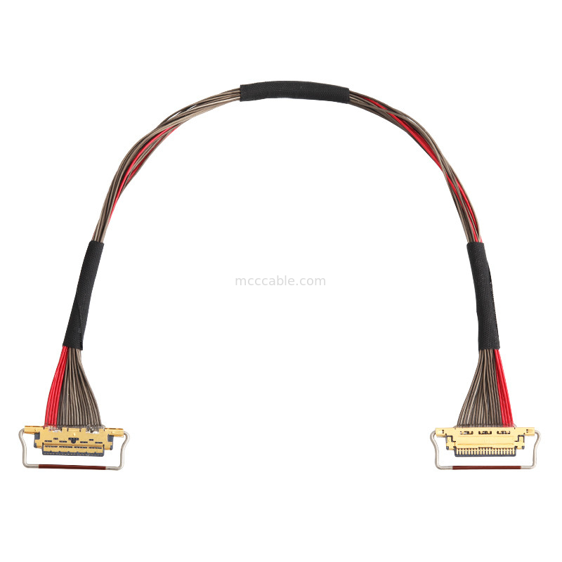 UL EDP LVDS کابل کواکسیال 0.4mm Pitch 20633-220T-01S 20 Pin طول سفارشی
