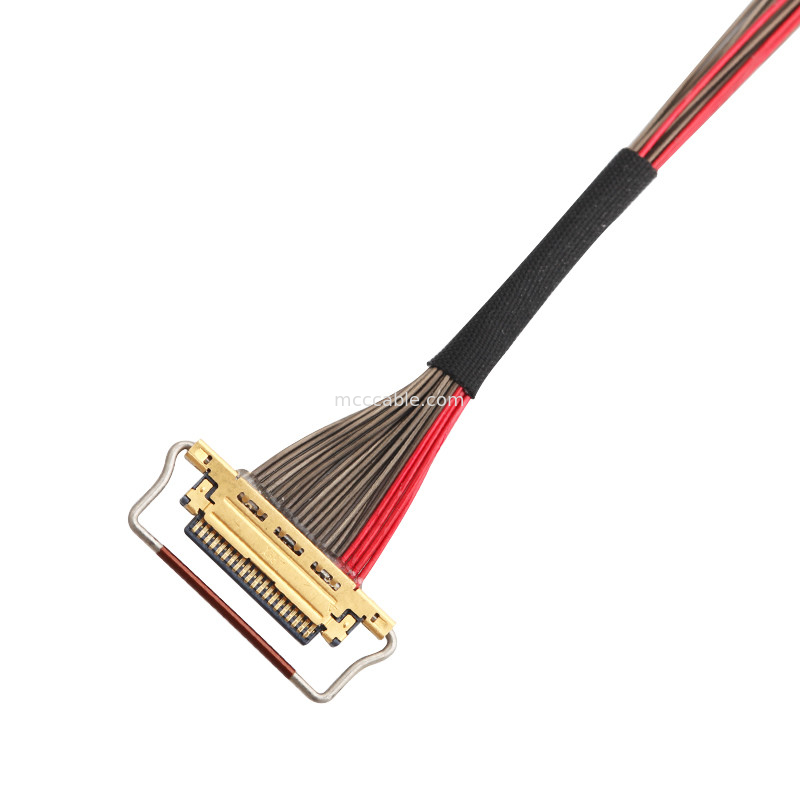 UL EDP LVDS کابل کواکسیال 0.4mm Pitch 20633-220T-01S 20 Pin طول سفارشی