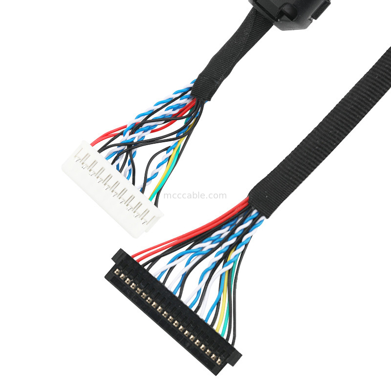 مونتاژ کابل LVDS EDP JST PHDR-20V به کابل رابط JAE FI-S20S lvds